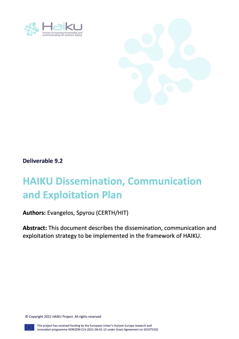 D9.2 HAIKU Dissemination, Communication and Exploitation Plan