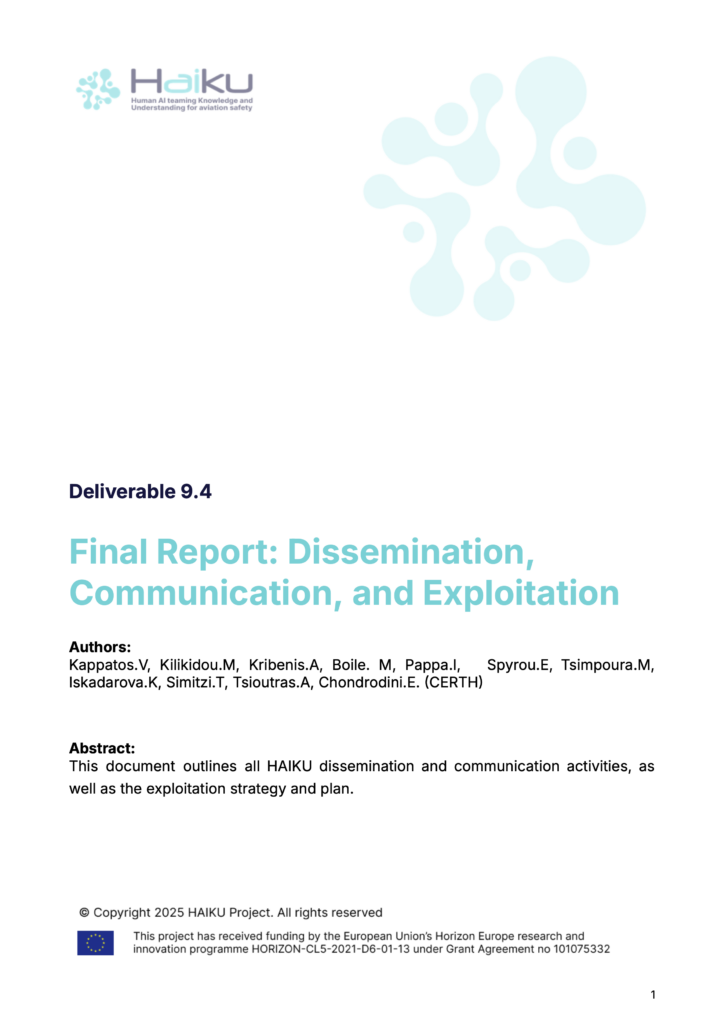 D9.4 Final Report: Dissemination, Communication, and Exploitation
